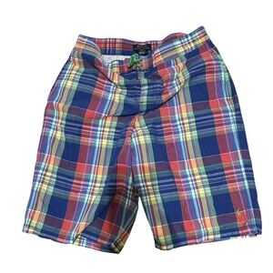 POLO RALPH LAUREN Swim Shorts Trunks Boys size 6 BLUE Red Yellow‎ Green PLAID